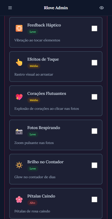 Efeitos visuais