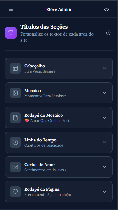 Textos da página