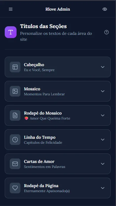 Textos da página